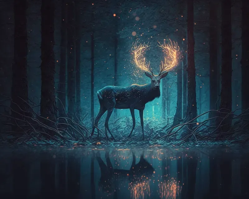 Mystical Animals In Fairy Forests