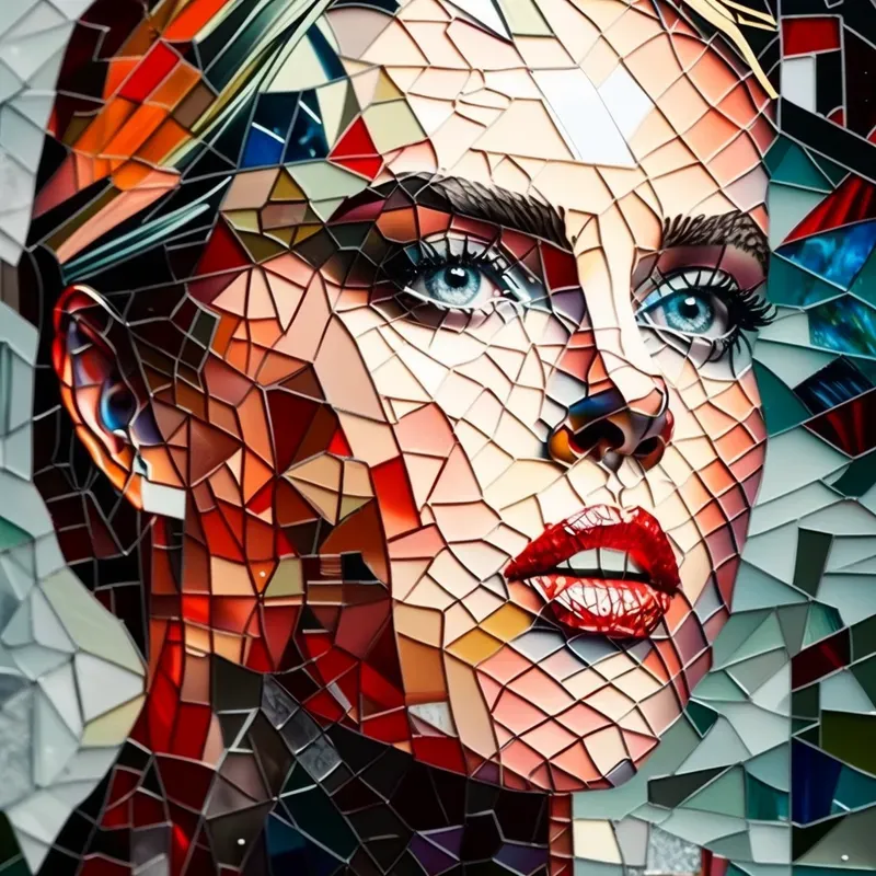 Glass Iron Mosaic Art Portraits