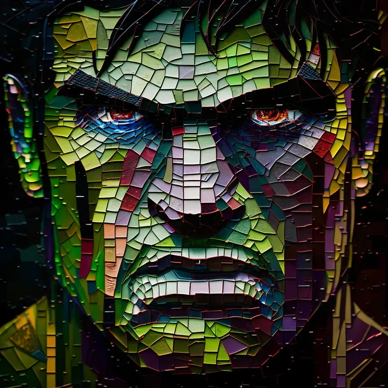 Glass Iron Mosaic Art Portraits