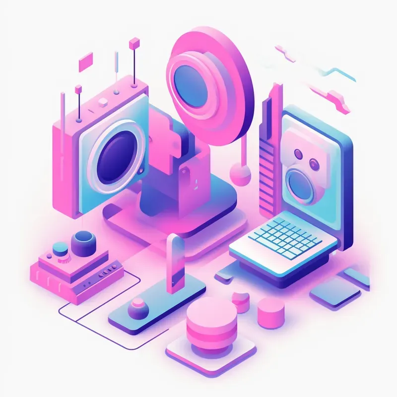 Technology Gadgets Vectors Flat Style