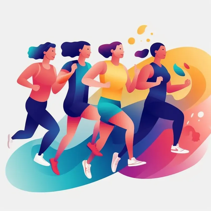 Fitness And Sports Flat Style Vectors