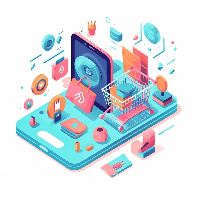 Ecommerce Flat Style Vectors