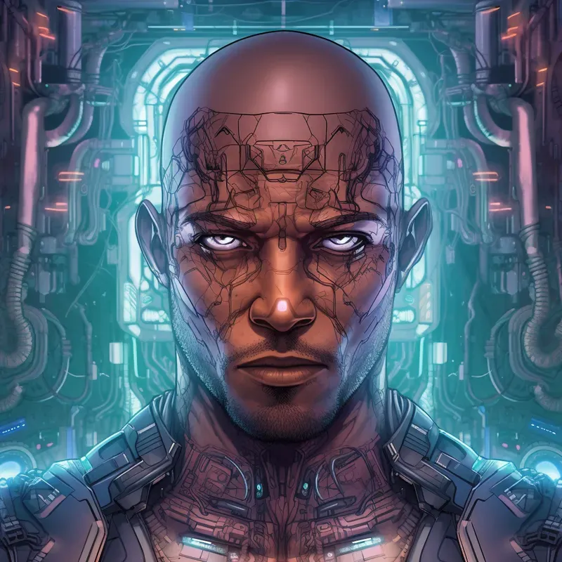 Cyberpunk Zoetrope Fusion Comic Art