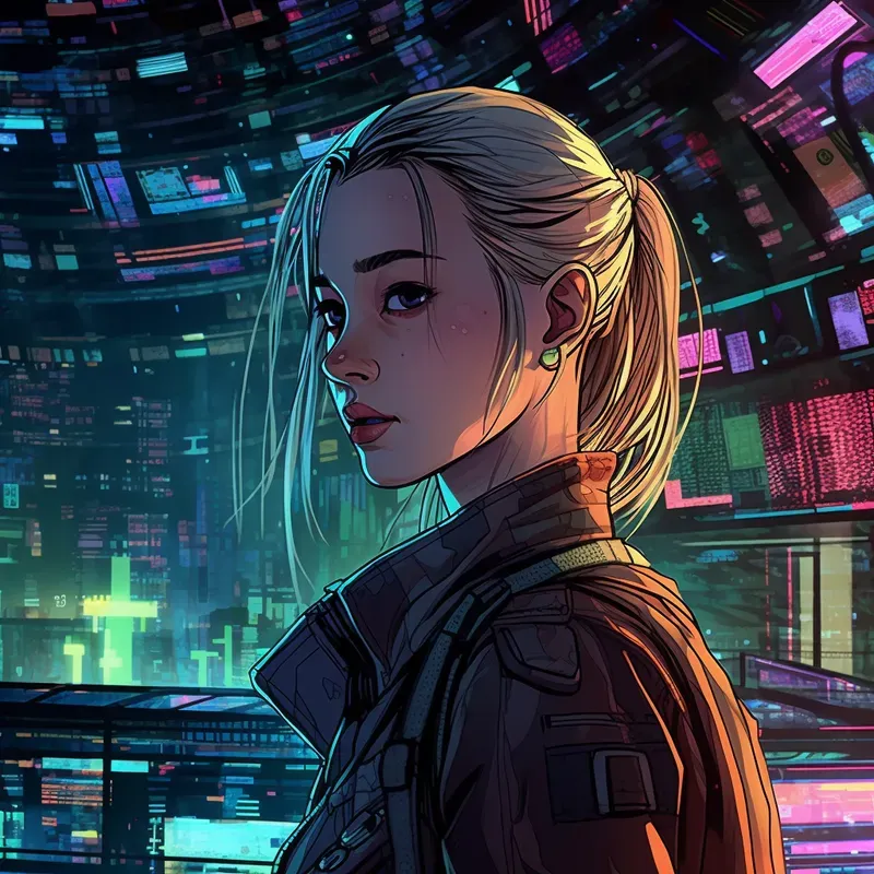 Cyberpunk Zoetrope Fusion Comic Art