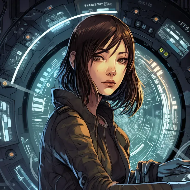 Cyberpunk Zoetrope Fusion Comic Art