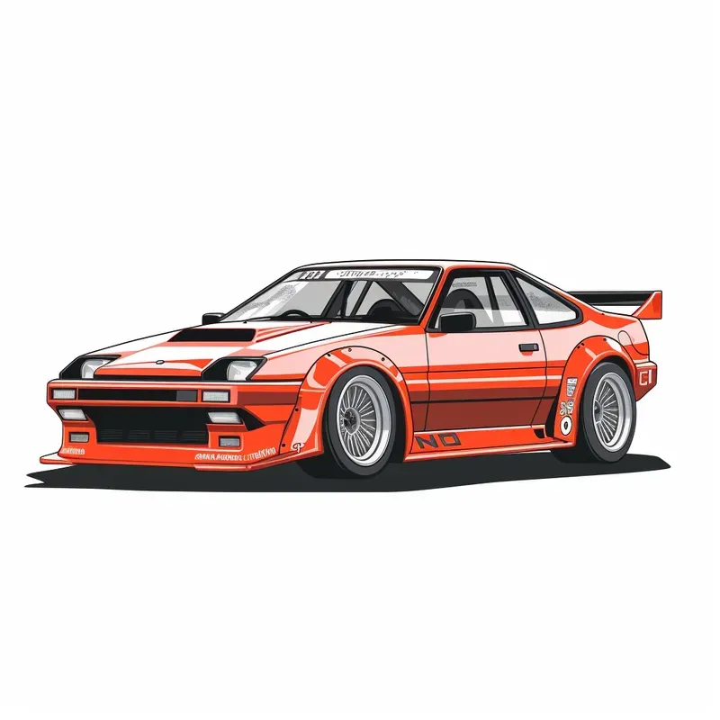 Flat Style Race Cars