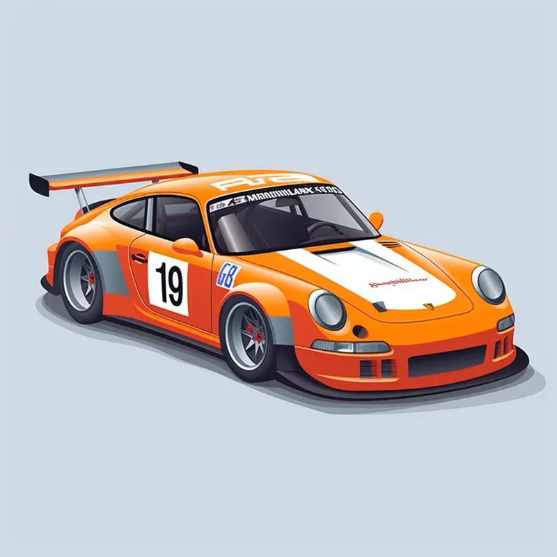 Flat Style Race Cars