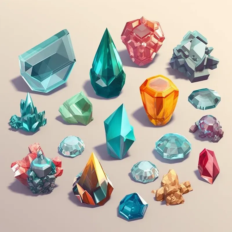 3D Isometric Sets Of Objects For Games