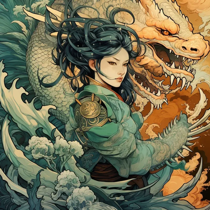 Tolkien Hokusai Fantasy Fusion Art