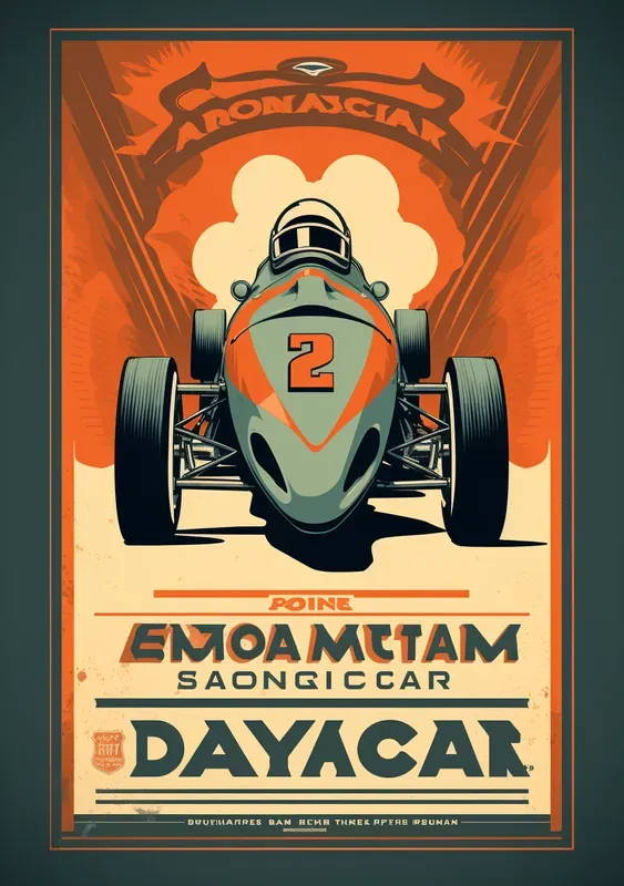 Pop Art Vintage Racing Poster Designs