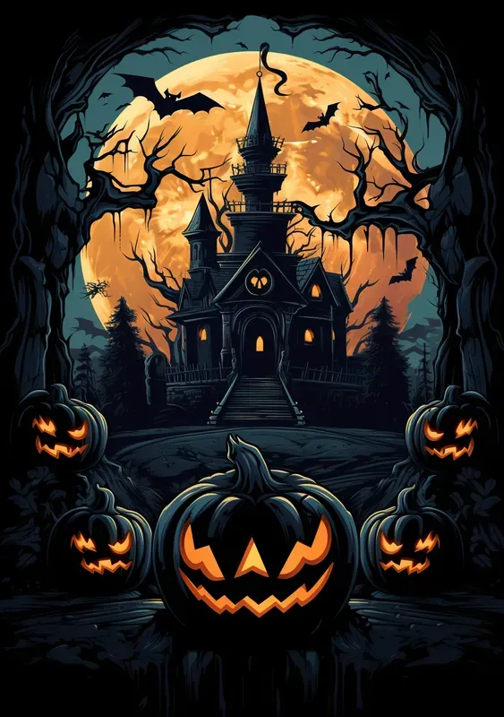 Halloween Aestethic Creepy Poster Art