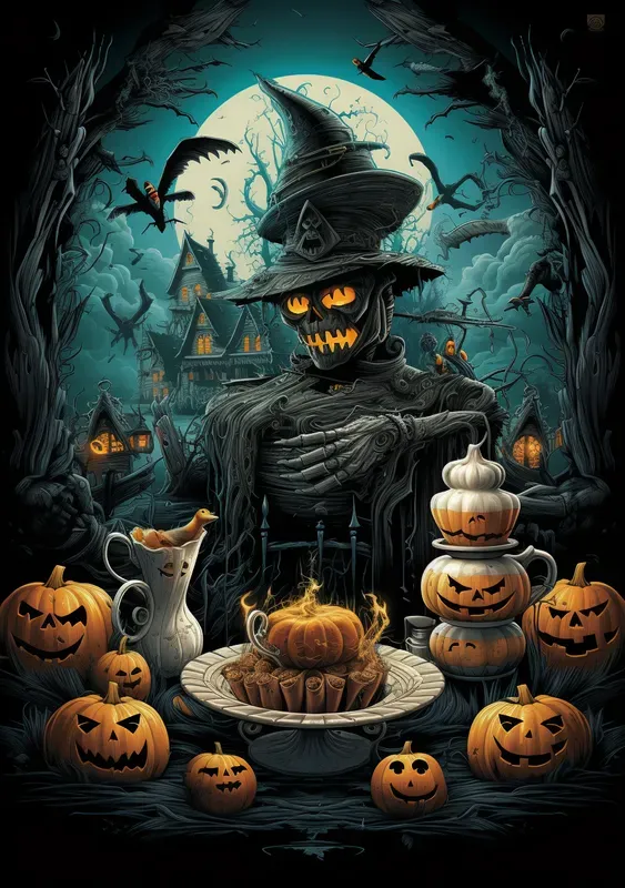 Halloween Aestethic Creepy Poster Art