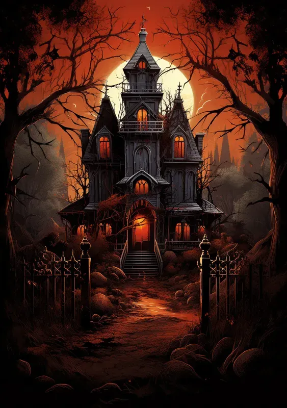 Halloween Aestethic Creepy Poster Art