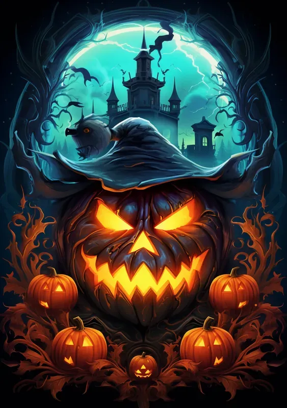 Halloween Aestethic Creepy Poster Art