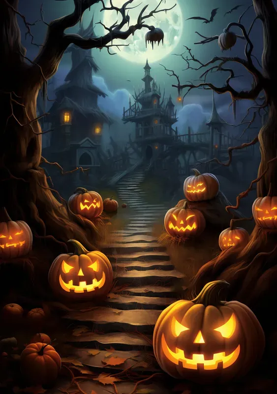 Halloween Aestethic Creepy Poster Art
