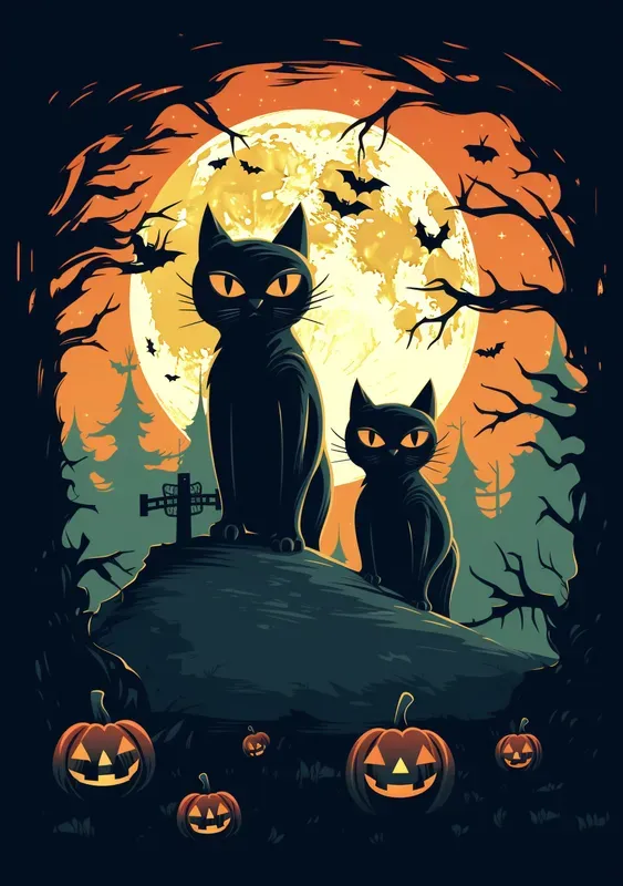 Eccentric Minimal Halloween Poster Art