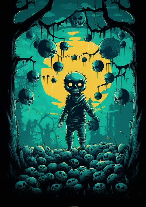 Eccentric Minimal Halloween Poster Art