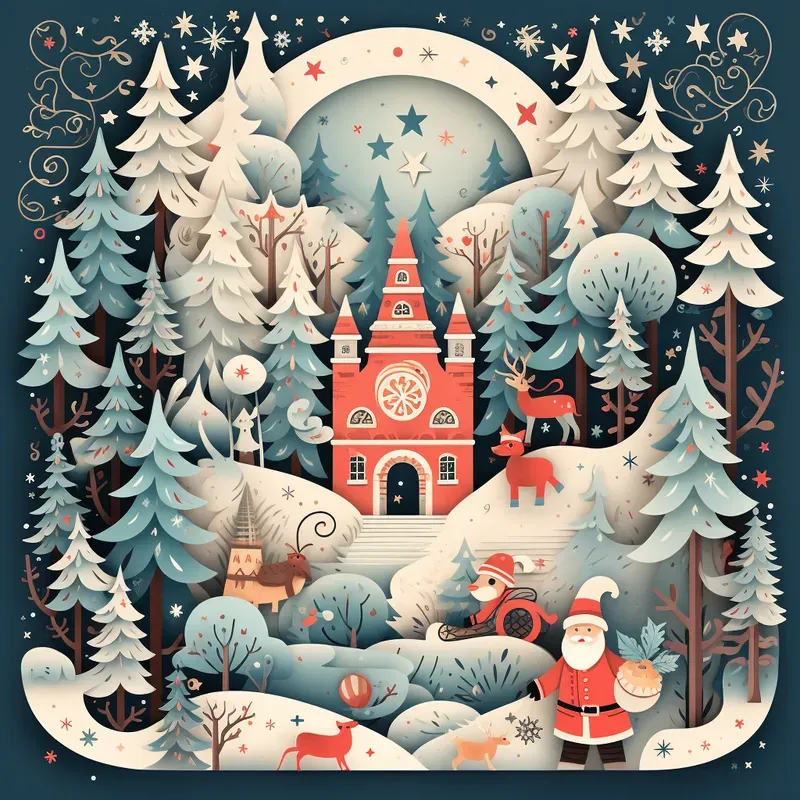 Whimsical Captivating Christmas Cards