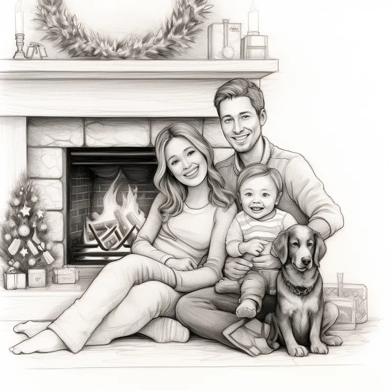 Pencil Sketches Of Christmas Characters