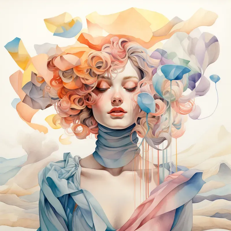 Almonds And Magritte Hybrid Fusion Art