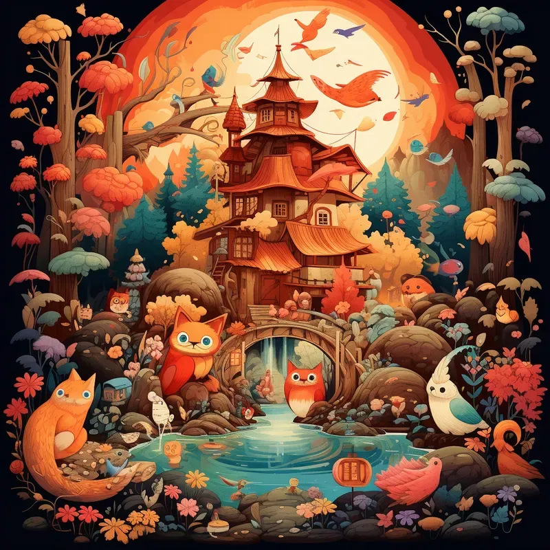 Miyazaki And Chin Fusion Paints