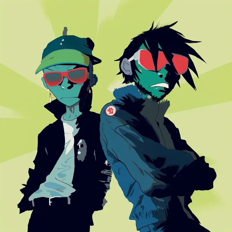 Gorillaz Style Illustrations