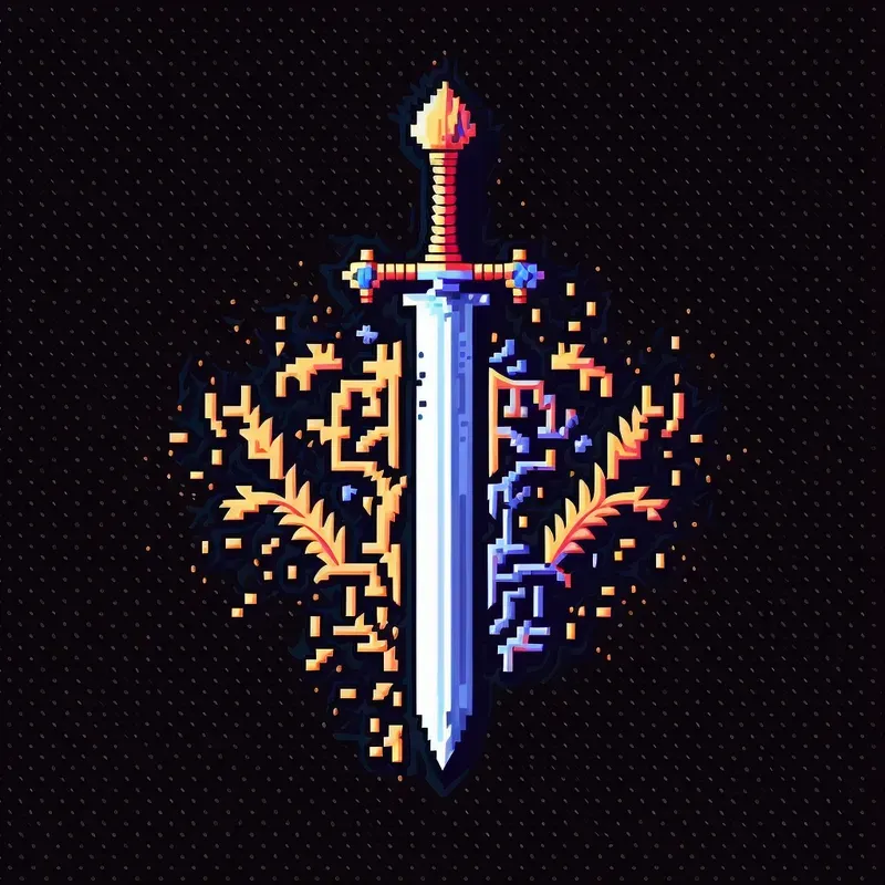 Pixelated 8-bit Logos