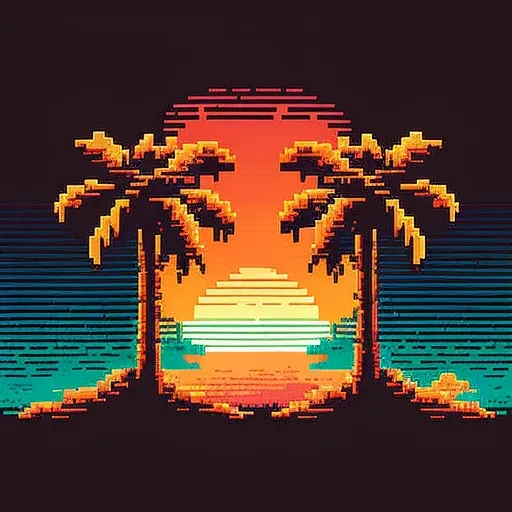 Pixelated 8-bit Logos