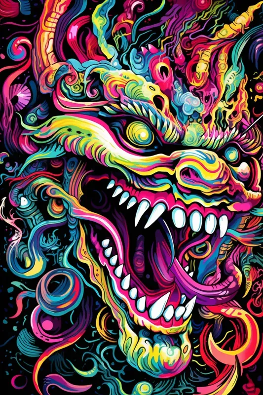 Colorful Abstract Face Art