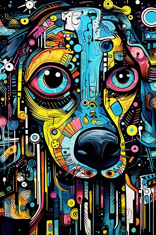 Colorful Abstract Face Art