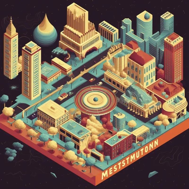 3D Graphic Design With Isometric View