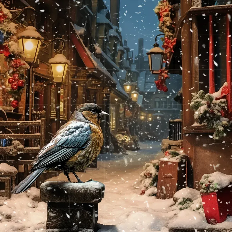 Vintage Christmas Card Illustrations
