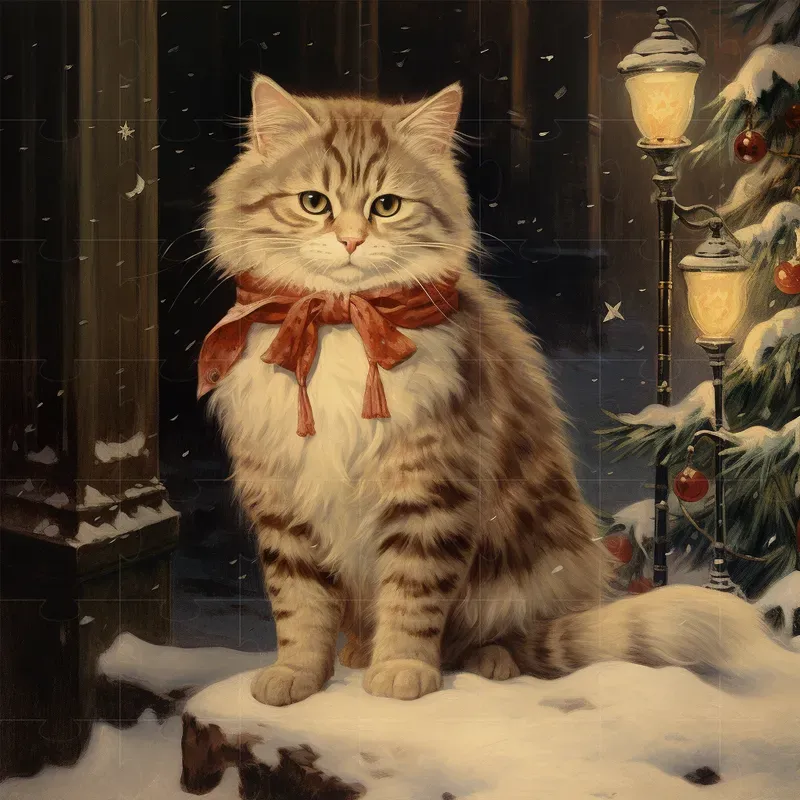 Vintage Christmas Card Illustrations