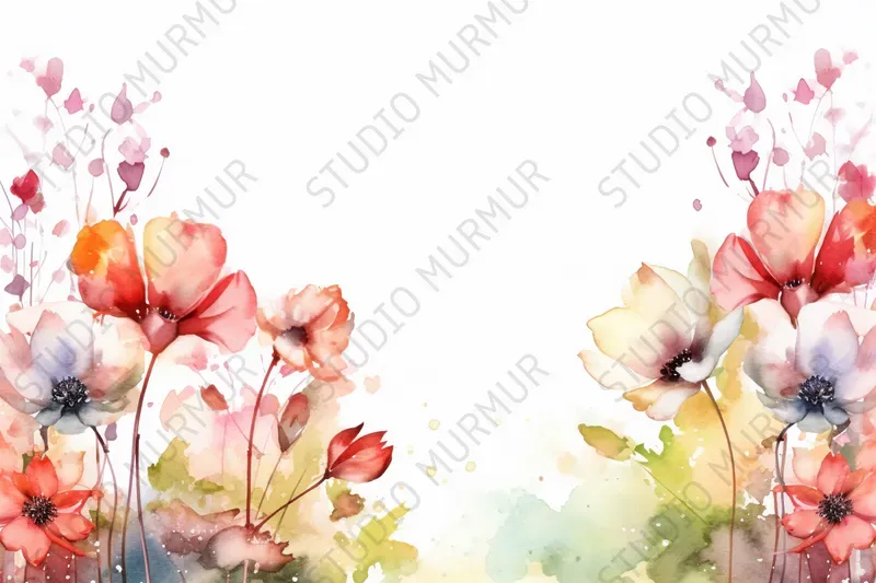 Pretty Watercolor Floral Wedding Cards