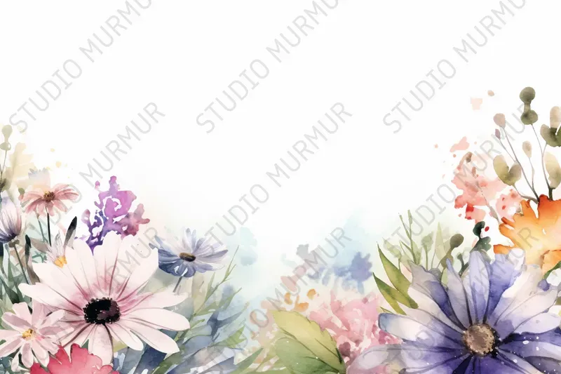 Pretty Watercolor Floral Wedding Cards