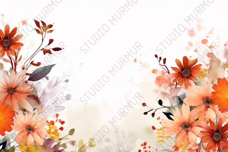 Pretty Watercolor Floral Wedding Cards