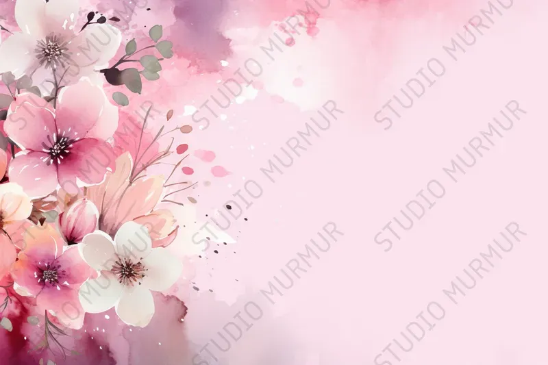 Pretty Watercolor Floral Wedding Cards