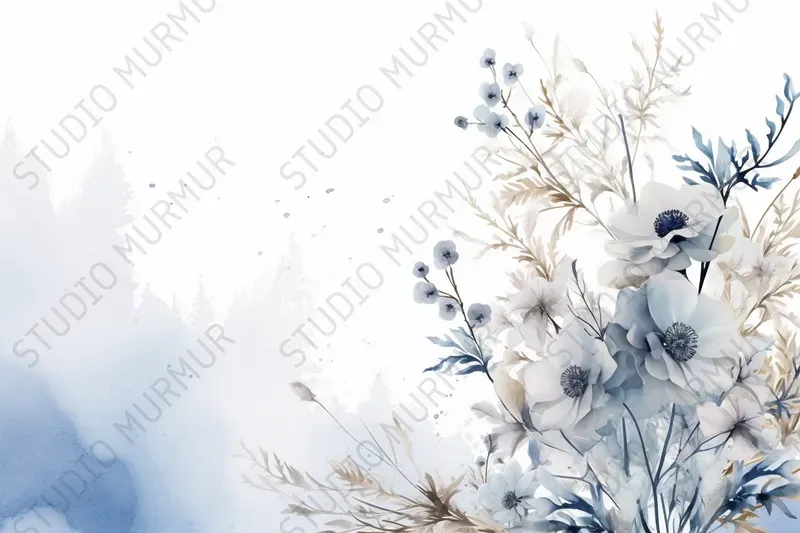Pretty Watercolor Floral Wedding Cards
