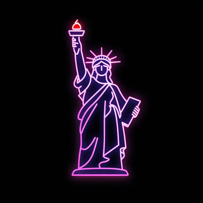 Neon Light Outline Icons