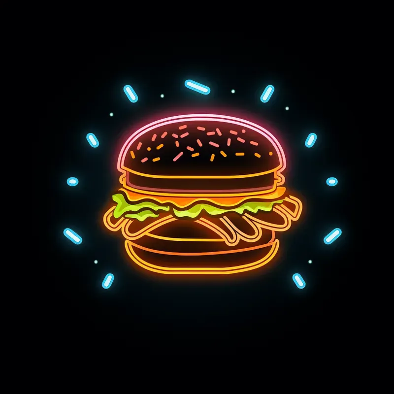 Neon Light Outline Icons