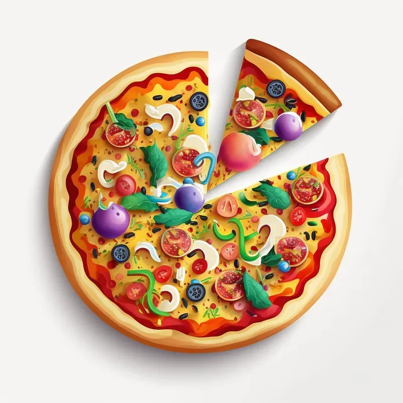 Food Icons Vibrant Colors