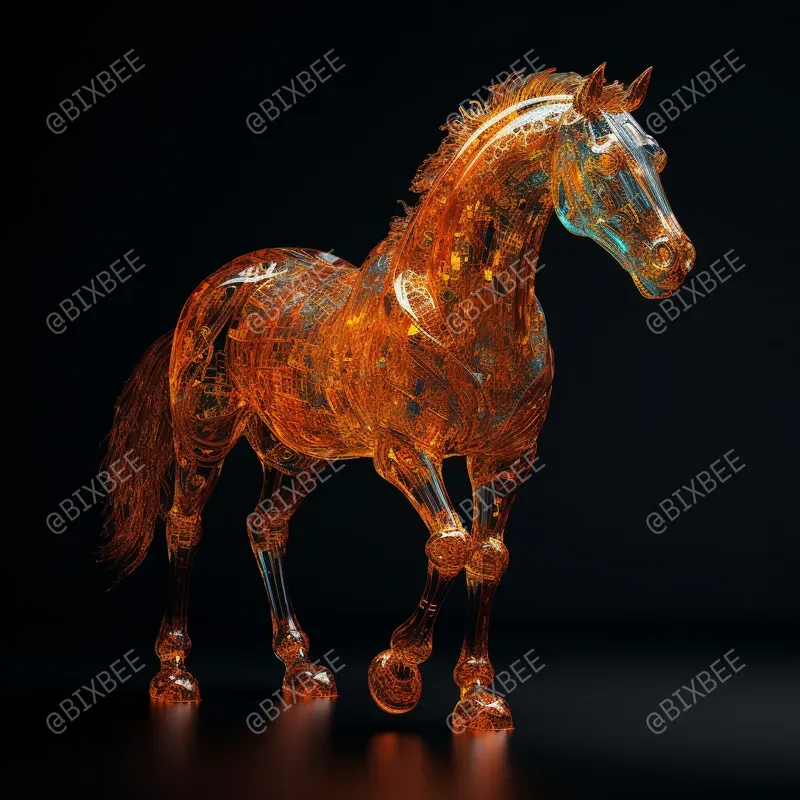 Glass Irridescent Sculptures