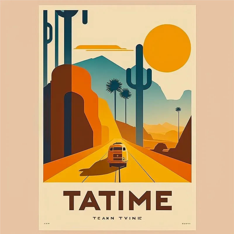 Geometric Minimal Travel Posters
