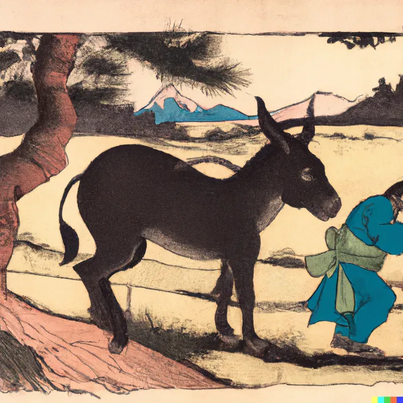 Japanese Ukiyo-e Woodblock Style