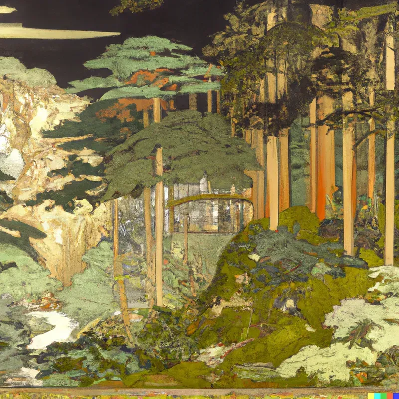 Japanese Ukiyo-e Woodblock Style