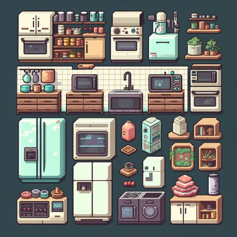 Illustrated Tileset Sprite Sheet Art