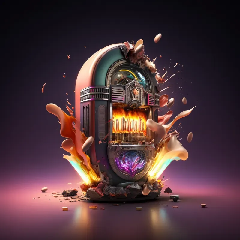 Vibrant Exploding Ad Web Graphics