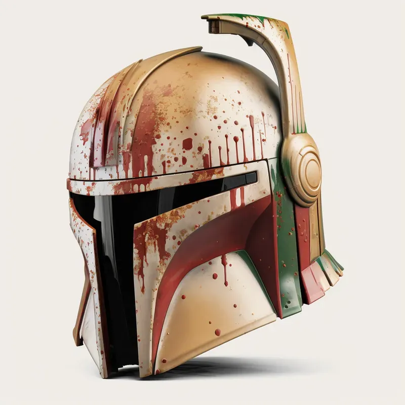 Splashy Mandalorian Helmets