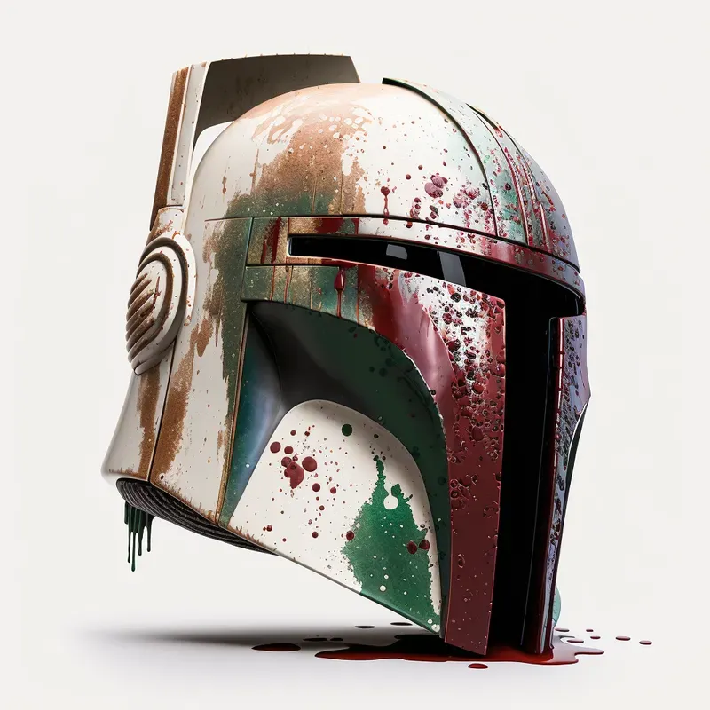 Splashy Mandalorian Helmets
