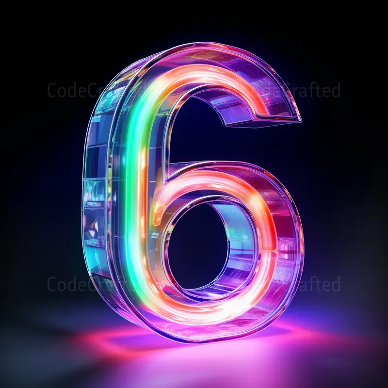 3D Numbers With Frosted Glass Effects